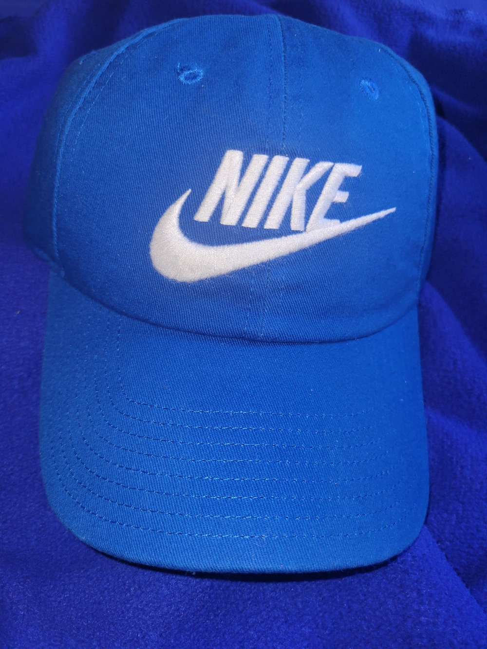 Nike Royal Blue Embroidered Swoosh Cap